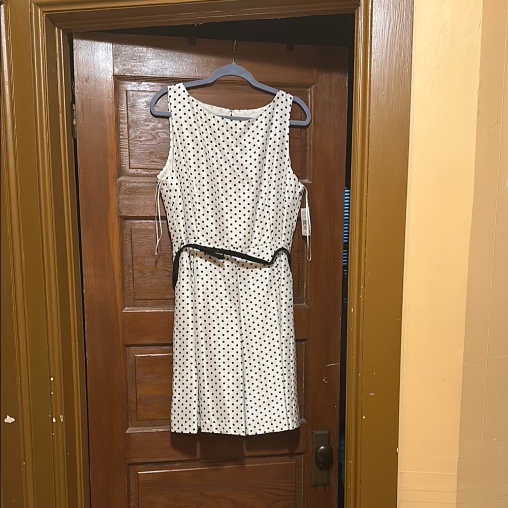 Danny & Nicole White A-Line Midi Dress